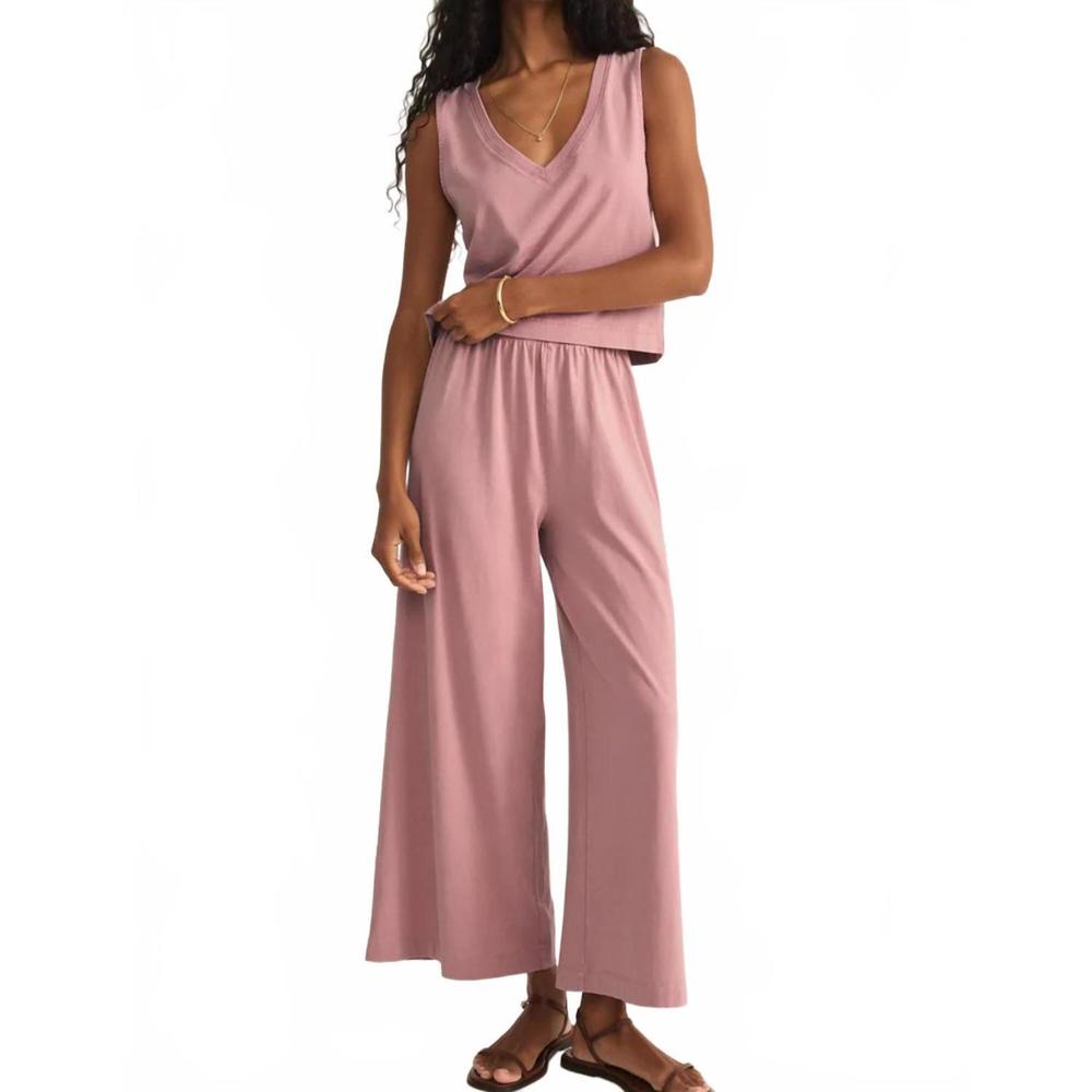 Z Supply Mauve Wide Leg Jumpsuit
